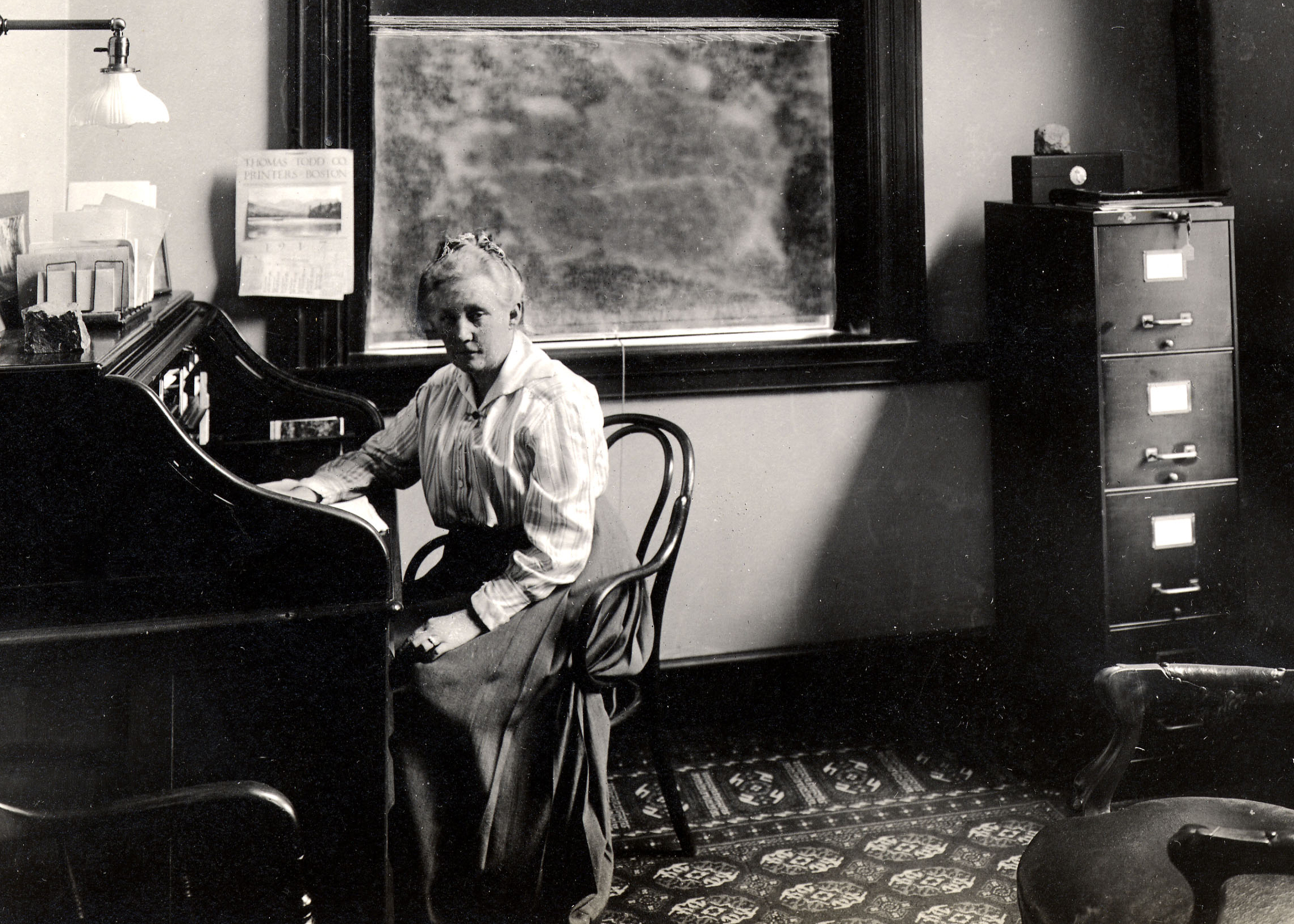 Dean McCaleb in her office in 1917